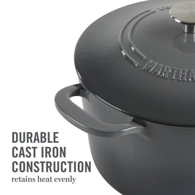 Classic Gray 7-Quart Enameled Cast Iron Dutch Oven with Lid