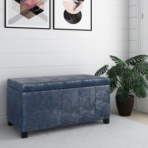 Sapphtopaz 35.6" Storage Bench Ottoman with Storage Rectangle Storage Ottoman Entryway Bench for Bedroom, Living Room - 1 of 4