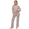 Felina - Jolie 2-Piece Henley Lounge Set - Relaxed Fit Knit Top & Pants with Pockets Loungewear - 2 of 3
