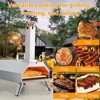 12 inch Wood Pellet 12" Portable Outdoor, Stainless Steel Oven Cooking Pizza Maker for Charcoal Grill On Backyard Camping Party, Silver - 4 of 4