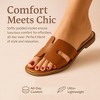 CUSHIONAIRE Voyage Cutout Strap Slides for Women, Slip On Summer Flats, Trendy Footwear, Comfortable Vacation Style Sandals for Women 2025 - 3 of 4