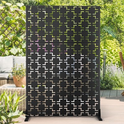 PexFix Outdoor Metal Privacy Screen Garden Fence in Square Pattern