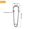 Unique Bargains Metal DIY Blankets Crafts Brooch Making Home Sewing Large Safety Pins 60 Pcs - 2 of 4