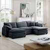 Oversized 115.34" Corduroy Modular U-Shaped Sectional Sofa with Double-Layer Cushions and 2 Ottomans, 5-Piece Free combination Sofa - 2 of 4
