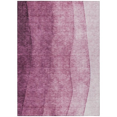 Merlot Blush And Pink Ombre Washable Indoor Outdoor Area Rug