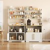 Farmhouse Microwave Stand Bakers Rack with Power Outlet, 63" Freestanding Bakers Rack with Thickened Counter and Storage Cabinet for Kitchen,Dining - 3 of 4