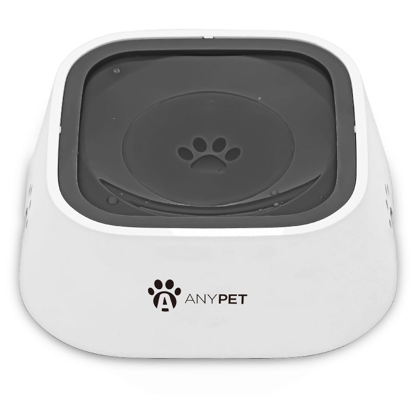 ANYPET No-Spill Dog Water Bowl, Anti-Splash Pet Slow Drinking Water Feeder, Spill Proof Travel Bowls for Large Medium Small Dogs and Cats, White , 5 of 6