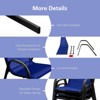 Tangkula Set of 4 Dining Chairs Stackable Armrest Space Saving Garden Patio Navy - 4 of 4