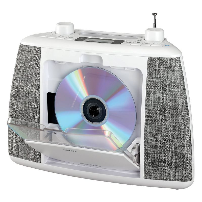 JENSEN Portable Bluetooth CD Music System - White (CD-565), 3 of 6
