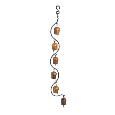 Evergreen Copper Cast Metal Hanging Bell Chimes
