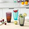 Slickblue Hobnail Tumbler Glass Set of 6, 10.25 oz & 13 oz, Clear & Mutlicolor Options - 3 of 4