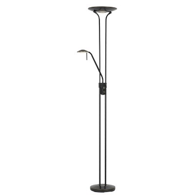 70.8" Pavia Floor Torchiere Lamp (Includes LED Light Bulb) Dark Bronze - Cal Lighting