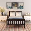 Streamdale Wood Platform Bed Twin Bed Frame Panel Bed Mattress Foundation Sleigh Bed Espresso - 3 of 4