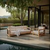 Curacao Brazilian Teak Club Chair Indoor/Outdoor - CPT1009 - Natural/Beige - Safavieh Couture - 3 of 4