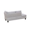 DOMETOUR Flannel 3-Piece Sofa Sectional Sofa Set for Living Room Grey White - 3 of 4