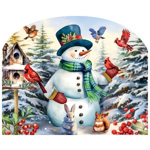 Briarwood Lane Winter Art Sign 8.25x10.25 Snowman and Birds For Winter Art Sign - 1 of 4
