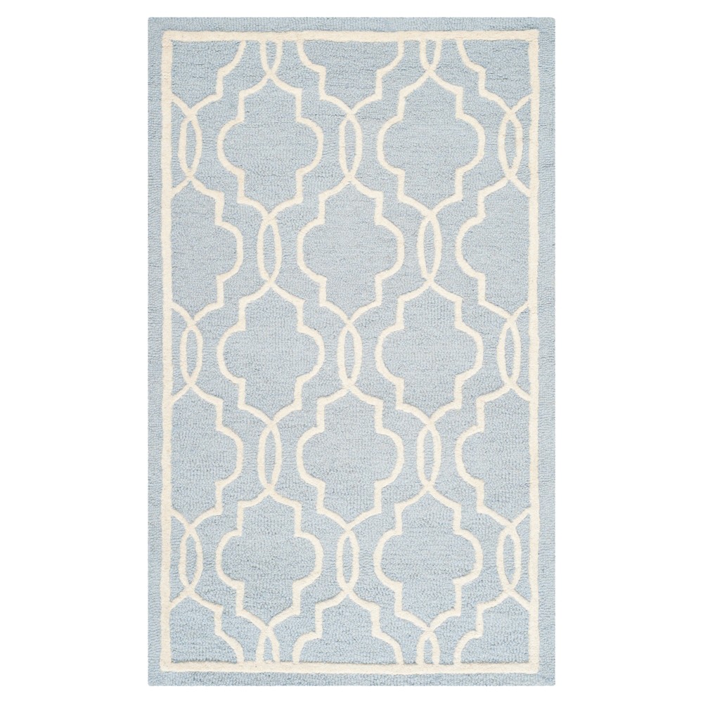 Langley Textured Rug - Light Blue / Ivory (2'6inx4') - Safavieh