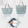 BEAFUP Luggage Sets 4 Piece, Expandable ABS Durable Suitcase with Travel Bag, Carry On Luggage Suitcase Set with 360° Spinner Wheels, Grey Green - 4 of 4