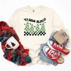 Simply Sage Market Women's Be Jolly Checkered Tree Long Sleeve Garment Dyed Tee - 2 of 2