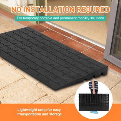 Rubber Curb Ramp, Rise Height Sidewalk Curb Ramp,Driveway Ramp or Forklifts, Trucks, Buses, Cars, Wheelchairs, Bikes