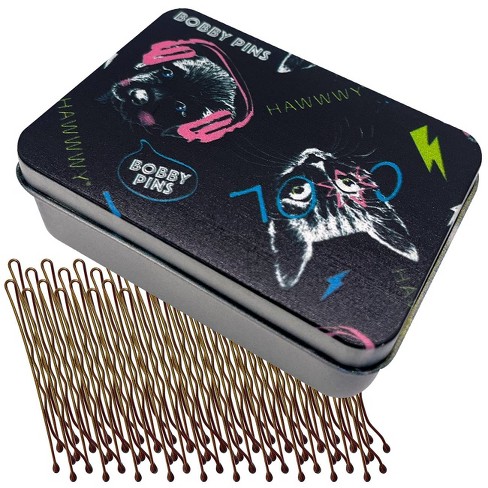 Hawwwy Bobby Pins with Tie Dye Style Case for Buns, 300pieces, Gold