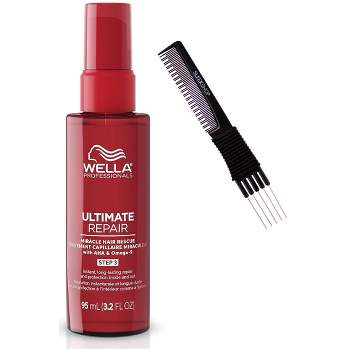 Sleekshop Teasing Comb + Wella Professionals ULTIMATE REPAIR Miracle Hair Rescue, Luxury Leave-In Hair Repair Treatment