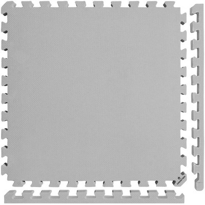 Gray Extra Thick Interlocking EVA Foam Gym Mat Tiles