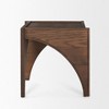 HomeRoots 24" Brown Wood Modern Arched Square End Table - 4 of 4