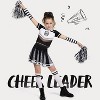 Joyfy Girls' Halloween Cheerleader Costume, Skull Spirit Halloween Outfit for Kids with Accessories - 3 of 4