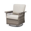 Belord High Back Outdoor Swivel Rocker Chairs Set, Gray Wicker Patio Furniture with 5-Inch Armrests and Thick Cushions for Porch, Deck, Balcony - 4 of 4