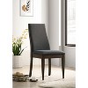 Simple Relax Set of 2 Upholstered Side Chairs in Dark Walnut and Grey - 2 of 4