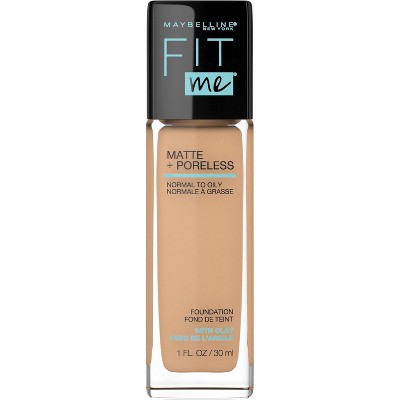 Maybelline Fit Me Matte + Poreless Oil Free Liquid Foundation - 1 Fl Oz ...