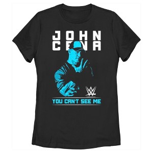 Women's WWE John Cena You Can't See Me Blue T-Shirt - 1 of 4