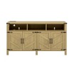 Merax 4-Door Modern Farmhouse Sideboard Buffet with USB Charging Ports & Adjustable Shelves - 3 of 4