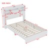 Queen Size Vintage Platform Bed with Storage Headboard and Charging Station 4Q - ModernLuxe - 4 of 4