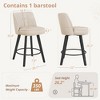 Arceso 360-degree Swivel Bar Stools, 26" Counter Height Bar Stools With High Back And Wood Legs, 2pcs Morden Barstools For Kitchen Counter - 2 of 4