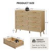 Angel Sar 8 Drawers Rattan Dresser for Bedroom, Wood Dresser with Wooden Pulls, Boho Dresser - 4 of 4