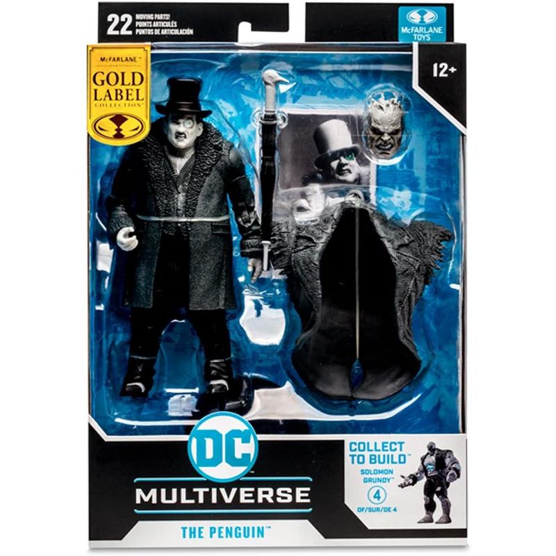 Mcfarlane Toys DC Multiverse 7 Inch Action Figure | Arkham City Penguin (BW Gold Label), 4 of 5