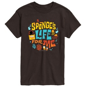 Men's - Spongebob Squarepants - Spongebob: The Search For Squarepants Sponges Life For Me Short Sleeve Graphic T-Shirt - 1 of 4