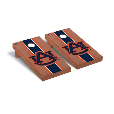 NCAA Auburn Tigers Premium Cornhole Board Rosewood Stained Stripe Version