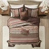 Sapphtopaz Bedding Comforter Set 5 Piece Traditional Style Geometric Jacquard Embroidery Quilt Set with Throw Pillows - 4 of 4