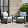 YARDSIGHT 2-Piece Wicker Patio Armchair Set with Cushions -Weather-Resistant Lounge Chairs with Sturdy Metal Frame - 2 of 4