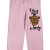 Five Nights At Freddy's Freddy Character Head Women's Cradle Pink Sleep Pajama Pants - 2 of 4
