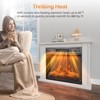 ROVSUN 26" Electric Fireplace Inserts with APP & Remote Control, 1400W Recessed Stove Heater with Timer, 6 Flame Color, 5 Brightness for Home Indoor - 2 of 4