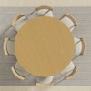PexFix 60" Solid Wood Round Dining Table Kitchen Table for 6-8 with Tabletop & Concave Cylinder Legs for Living/Dining Room Coffee Office Natural - 3 of 4