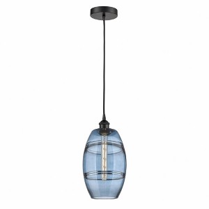 Vaz - 1 Light Cord Hung Mini Pendant In Industrial Style-9.88 Inches Tall and 8 Inches Wide - 1 of 1