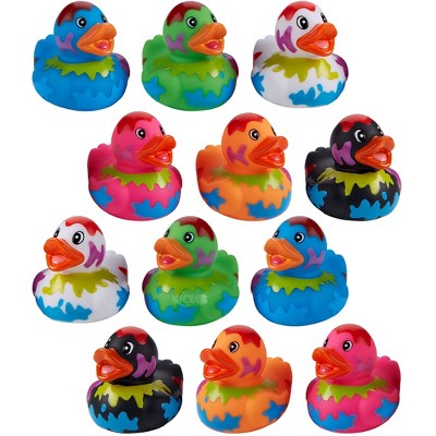 Image of Kicko 2" Assorted Rubber Ducks for Sensory Play, 12 Pack