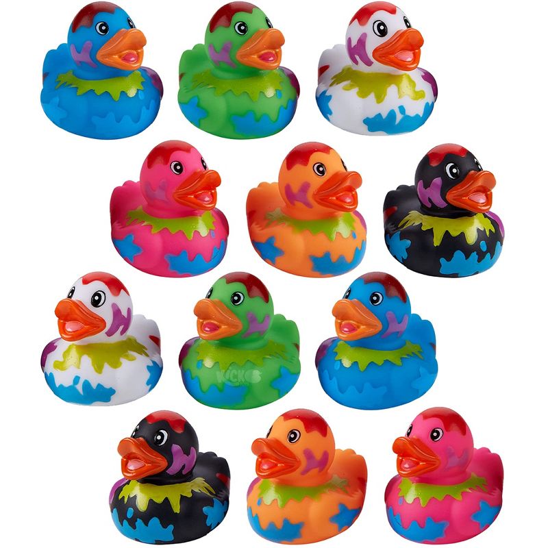 Kicko 2" Assorted Rubber Ducks for Sensory Play, 12 Pack, 1 of 4