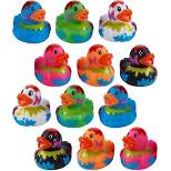 Kicko 2" Assorted Rubber Ducks for Sensory Play, 12 Pack