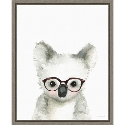 Amanti Art Koala in Glasses by Mercedes Lopez Charro Canvas Wall Art Print Framed 16 x 20-in.